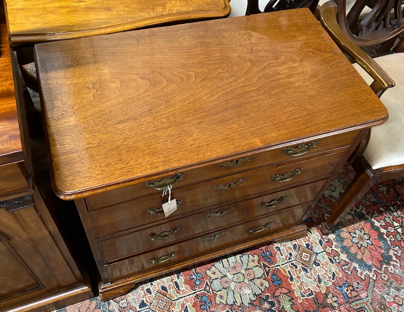 A small George III mahogany four drawer chest, width 80cm, depth 45cm, height 74cm